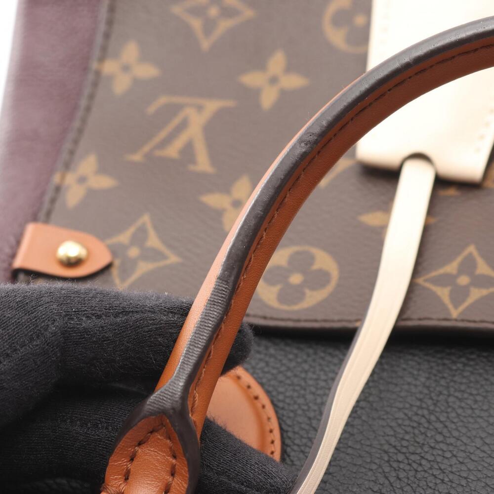 Louis Vuitton Fold Tote Noir Black Wine Cream Handbag Black Bordeaux Red - Picture 7 of 7